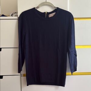 Philosophy Navy Knit Top / Crewneck Sweater - Size Small